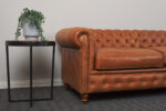 Sofá Chesterfield cojines cuero - Imagen 5