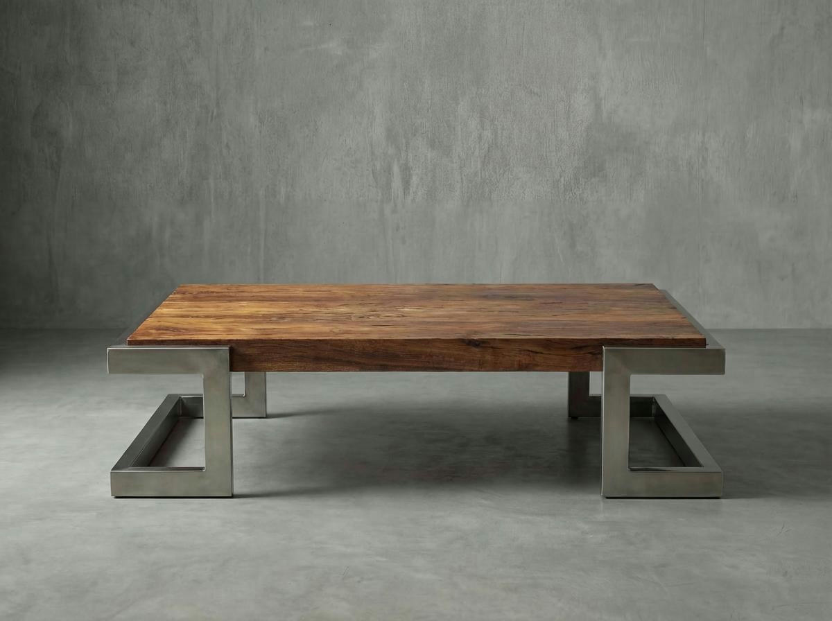 mesa-de-centro-inox-madera Mesa de Centro Inox - Imagen 1